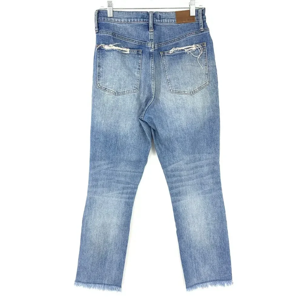 Madewell Jeans Women's Size 28 Perfect Vintage Cut Off Straight Leg Blue
